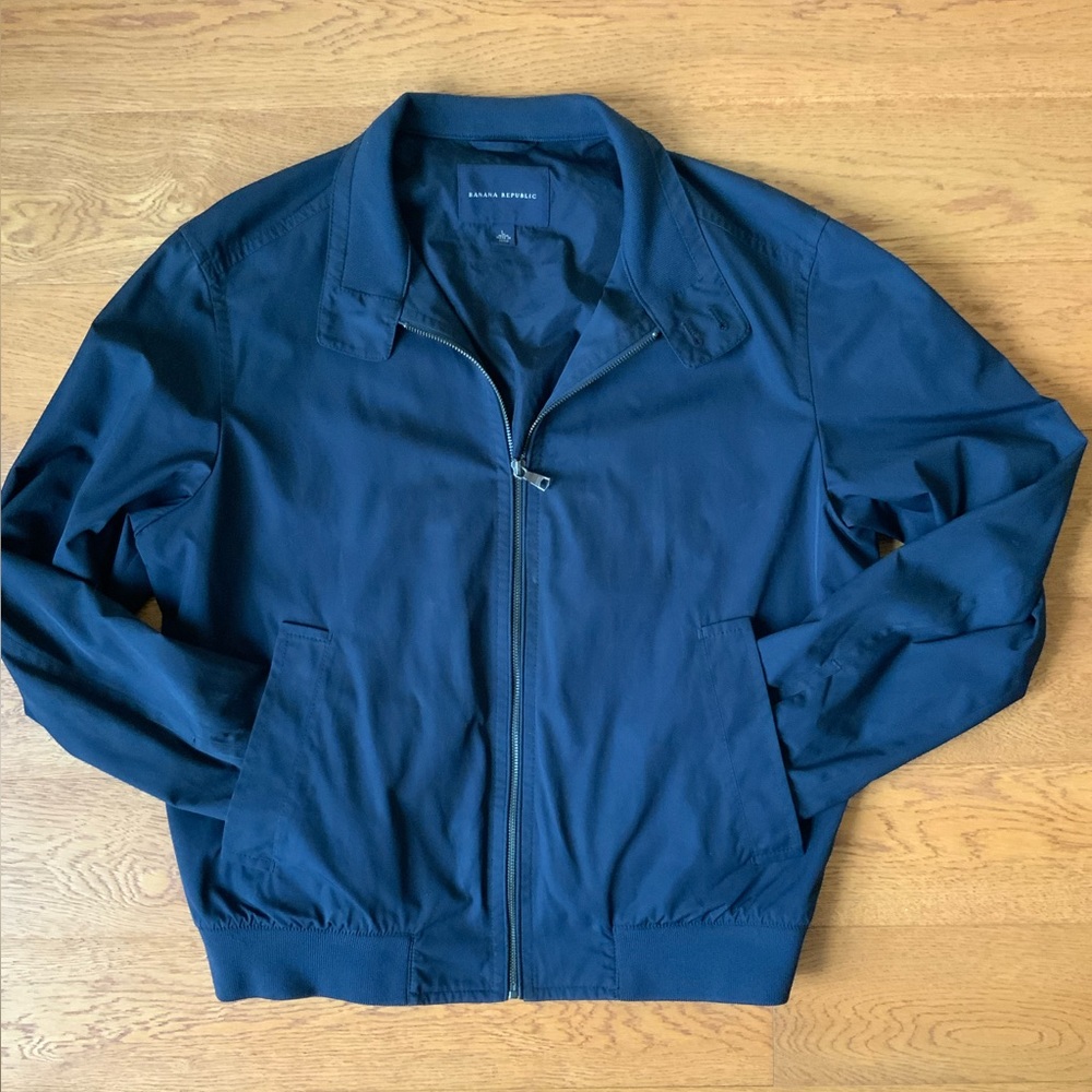 Banana Republic Navy Bomber Jacket - Large
